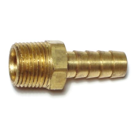 MIDWEST FASTENER 3/8" x 3/8MIP Brass Hose Barbs 4PK 66511